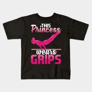 This Princess Wears Grips print Gym Workout Kids T-Shirt